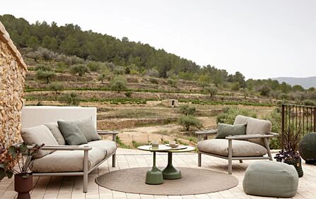 Cane-Line Sticks Taupe Aluminium Outdoor Lounge Set - Sand