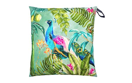 Furn. Peacock Outdoor Floor Cushion