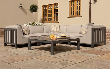 Maze Ibiza Small Garden Corner Sofa Set - Oatmeal