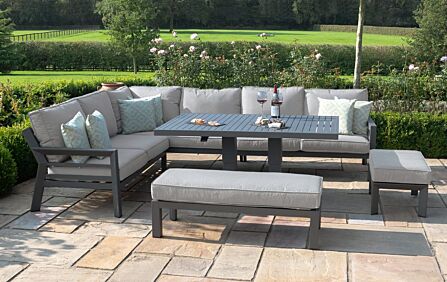 Maze New York Adjustable Garden Corner Sofa Set - Dove Grey Maze New York Adjustable Garden Corner Sofa Set - Dove Grey
