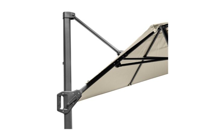 Platinum Champagne Voyager 3m x 2m Rectangular Free Arm Parasol & 90kg Wheeled Base