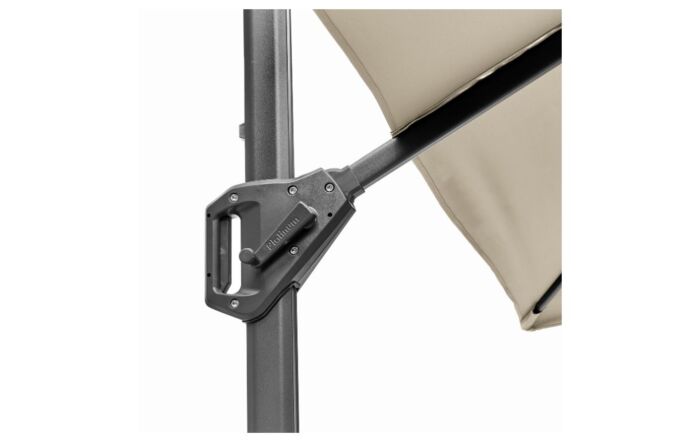 Platinum Champagne Voyager 3m x 2m Rectangular Free Arm Parasol & 90kg Wheeled Base