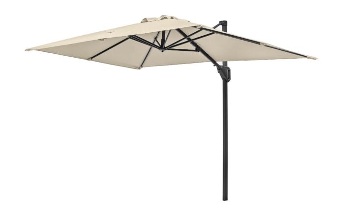Platinum Champagne Voyager 3m x 2m Rectangular Free Arm Parasol & 90kg Wheeled Base
