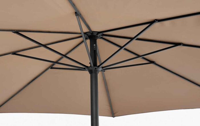 Platinum Riva 3.5m Taupe Round Parasol with 25kg Base 