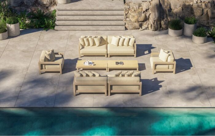 4 Seasons Outdoor Raffinato Sofa Set with Coffee Tables