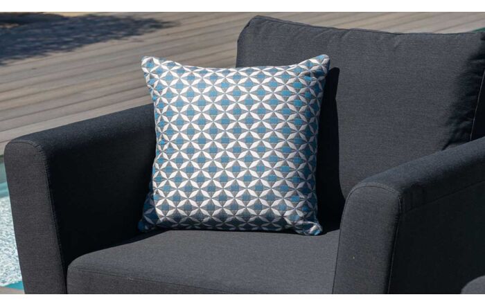 Maze Pulse Three Seat Garden Sofa Set with Rising Table - Charcoal