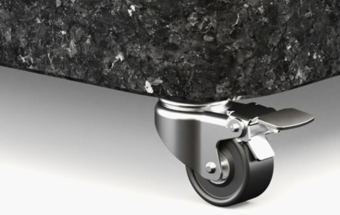 Platinum Luna Grey Voyager T1 3m Round Free Arm Parasol With 90kg Wheeled Base