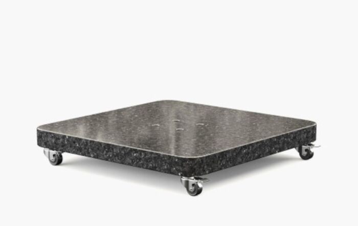Platinum Champagne Challenger T2 3mt Square Free Arm Parasol With 90kg Wheeled Base