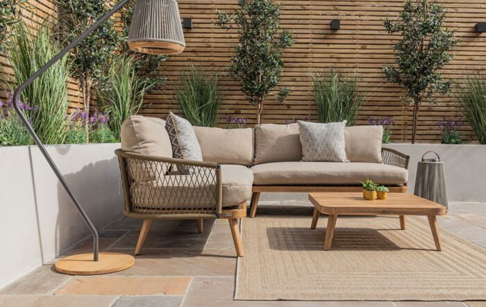 Maze Bali Outdoor Rope Weave Corner Set & Armchair