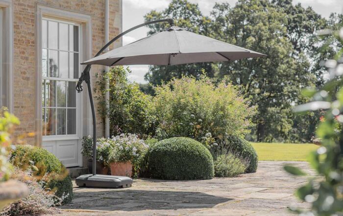 Bramblecrest Gloucester Round 3 Metre Parasol Grey - includes FREE COVER