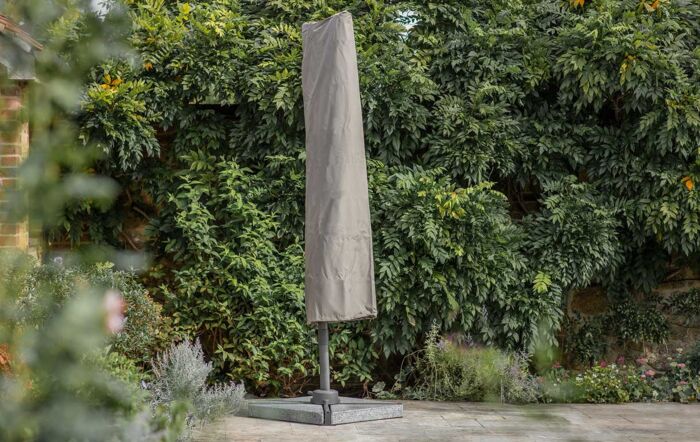 Bramblecrest Lichfield 2.7m Square Parasol with Granite Base & Protective Cover - Sand