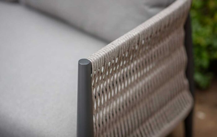 Bramblecrest Mauritius Square Adjustable Garden Corner Sofa Set - Grey