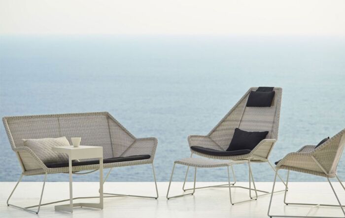 Cane-Line Breeze Outdoor Sofa Set-Grey