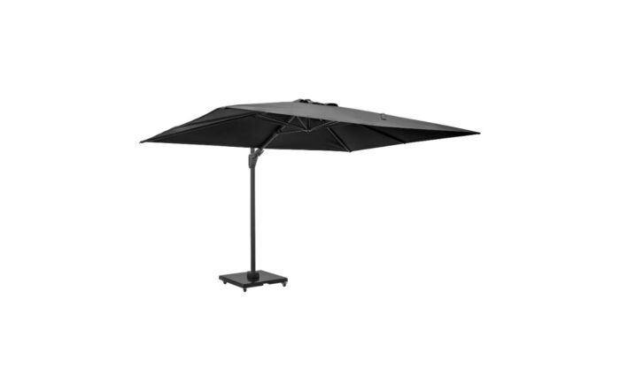 Platinum Challenger Anthracite T2 3.5 x 2.6m Rectangular Free Arm Parasol With 90kg Wheeled Base