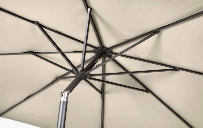 Platinum Riva 3m Round Champagne Parasol with 25kg Base
