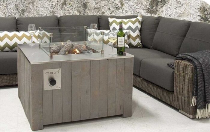 Pacific Lifestyle Grey Wash Cosicube 70cm Square Fire Pit 