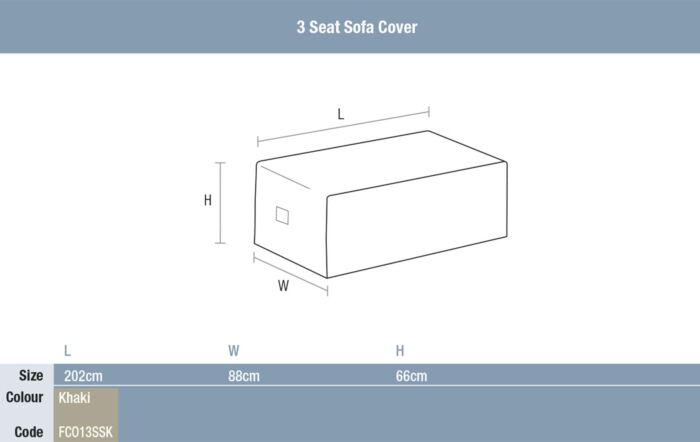Bramblecrest Rattan 3 Seat Sofa Cover