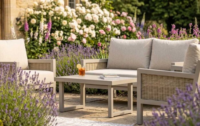 JB Furniture Conrad Two Seat Small Garden Sofa Set - Latte