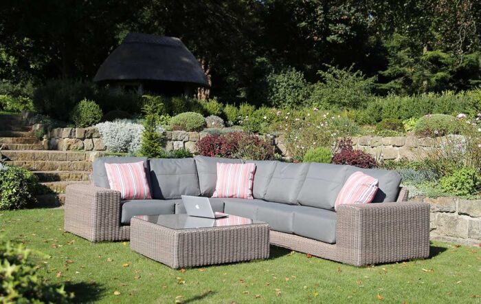 4 Seasons Outdoor Large Kingston Square Corner Sofa Set