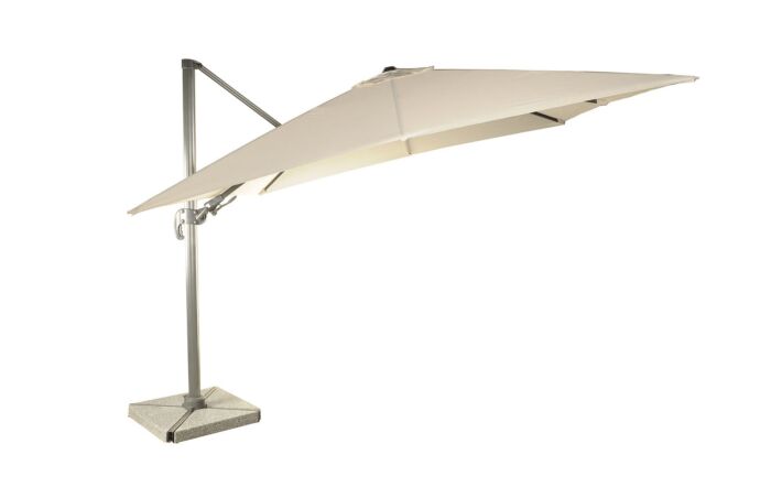 Bramblecrest Lichfield 2.7m Square Parasol with Granite Base & Protective Cover - Sand