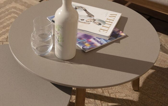 Maze Martinique Garden Corner Sofa Set - Light Brown