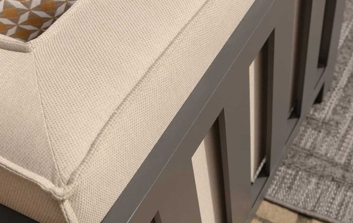 Maze Ibiza U Shape Sofa Set With Round Coffee Table - Oatmeal