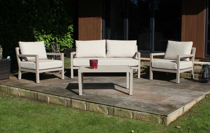 JB Furniture Hartforth Two Seat Garden Sofa Set - Cream