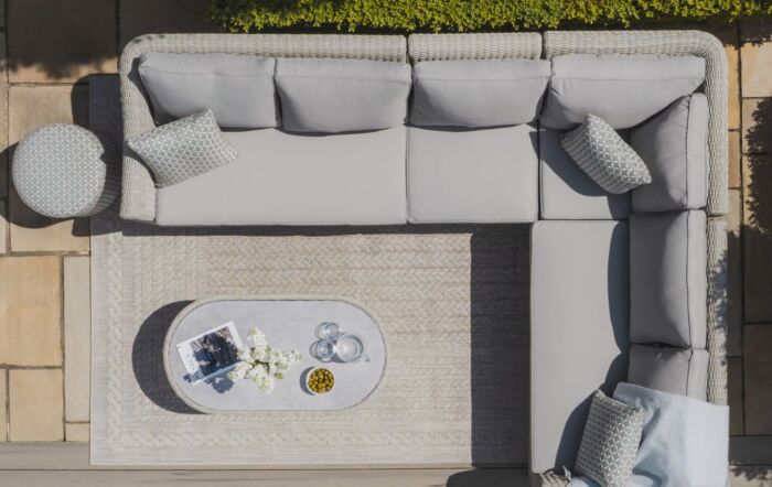 Maze Oxford Large Outdoor Corner Sofa Set - Grey