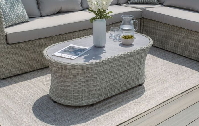 Maze Oxford Large Outdoor Corner Sofa Set - Grey