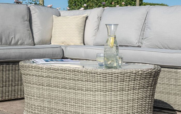 Maze Oxford Large Outdoor Corner Sofa Set - Grey
