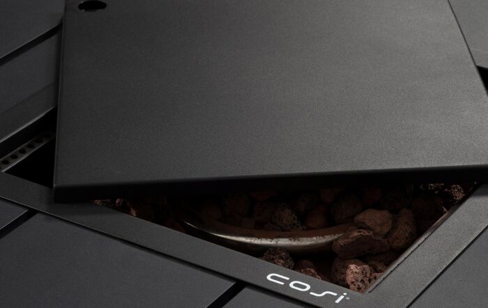 Pacific Lifestyle Cosiflow Anthracite 100 Square Fire Pit Table 