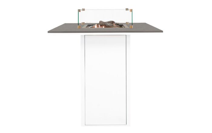 Pacific Lifestyle Cosiloft White and Grey 100 Fire Pit Bar Table