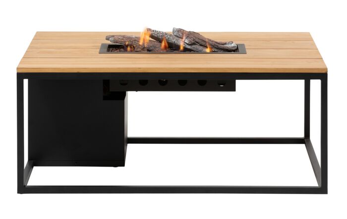 Pacific Lifestyle Cosiloft Black and Teak 120 Fire Pit Table