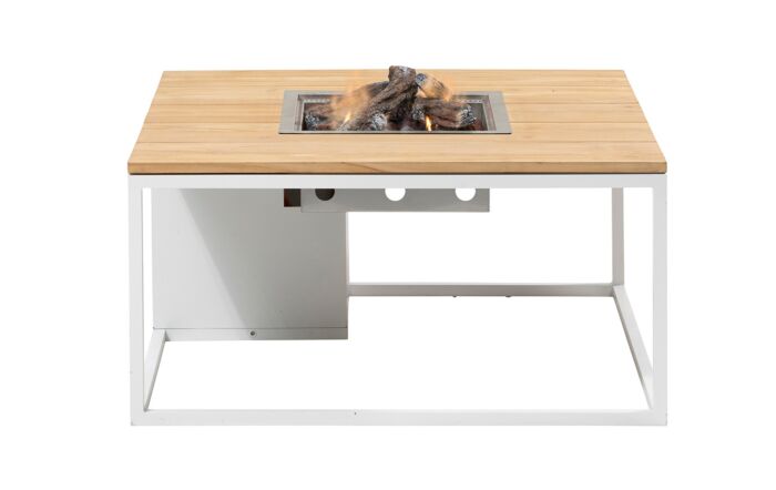 Pacific Lifestyle Cosiloft  White and Teak 100 Fire Pit Table