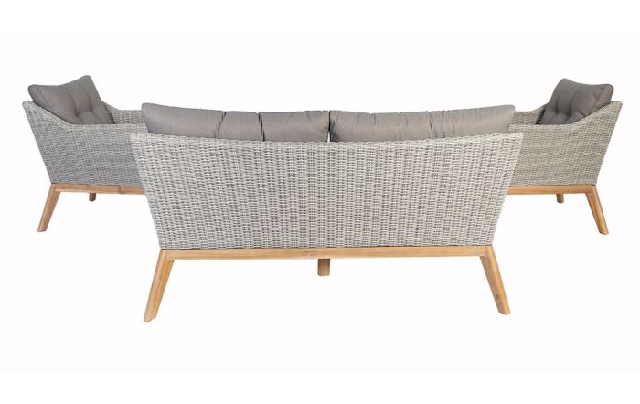 Pacific Lifestyle Larissa Outdoor Lounge Set - Light Kubu Grey