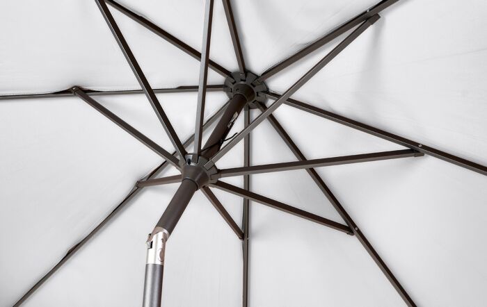 Platinum Riva 3m Round Luna Grey Parasol with 40kg Wheeled Base 