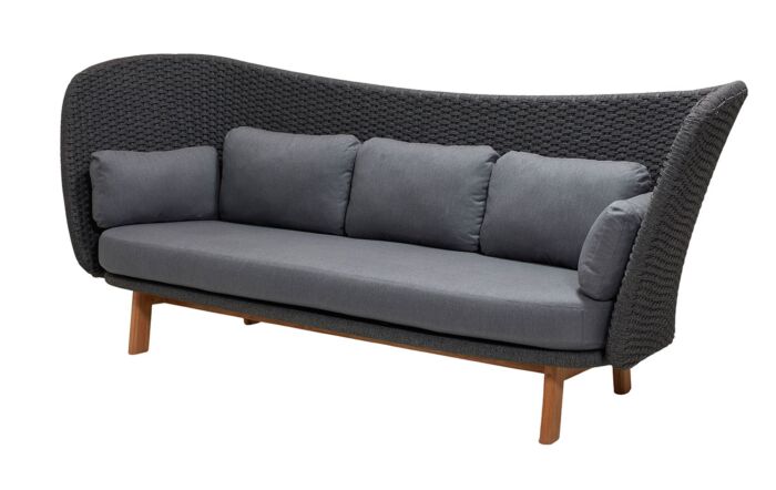 Cane-Line Garden Nest Chair and Peacock Large Wing Sofa Set