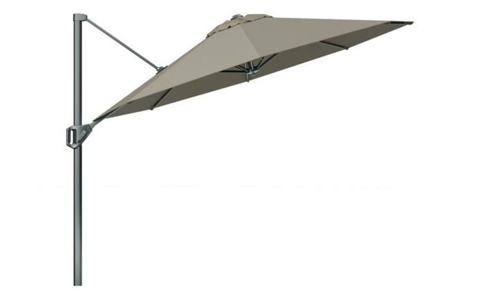 Platinum Voyager T1 Taupe 3m Round Parasol with 90kg Granite Base