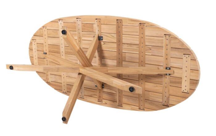4 Seasons Outdoor Garden Prado 240 X 115 Elliptical Table With Teak Legs
