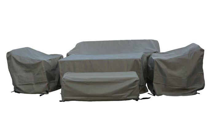 Bramblecrest Tuscan 3 Seat Sofa, 2 Chairs, Rectangle Table And Bench Cover Set