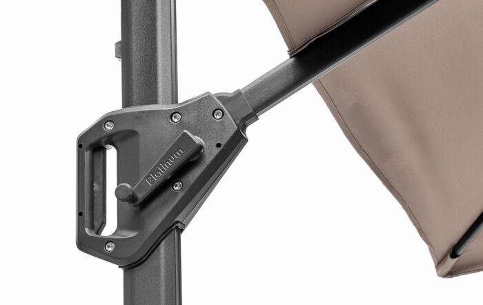 Platinum Voyager Taupe T1 3m x 2m Rectangular Free Arm Parasol With 90kg Wheeled Base