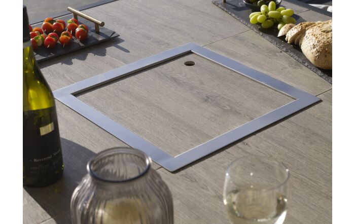 Bramblecrest Portofino Outdoor Corner Firepit Sofa Set - Grey